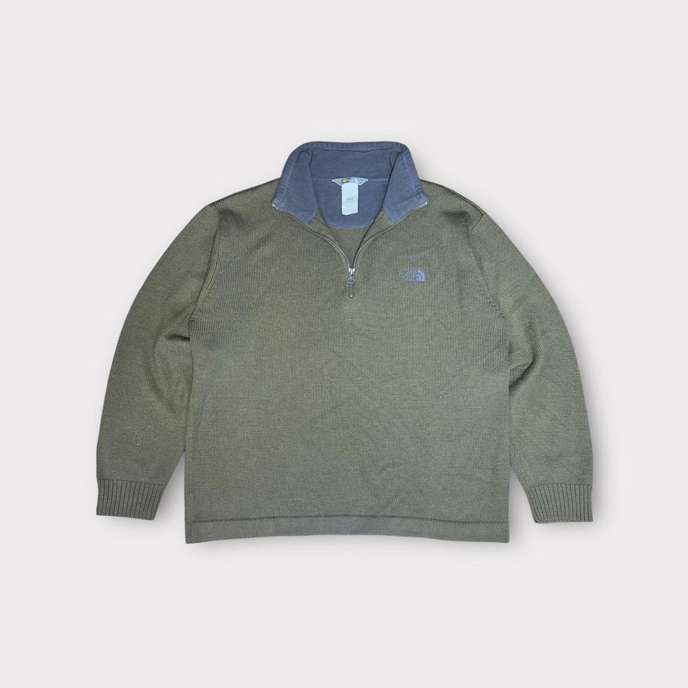 The North Face Men's Quarter Zip Knit Sweater Pullover Casual Winter Outdoor XL - Picture 2 of 9